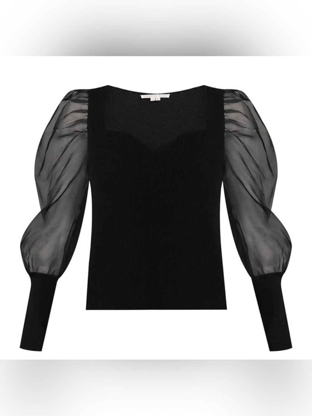 Veronica Beard Finian Puff Sleeve Knit Top